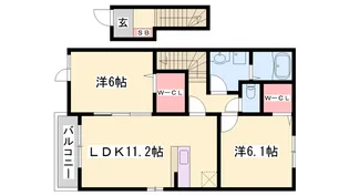 ラフレシールあぼしE【2階】の間取り