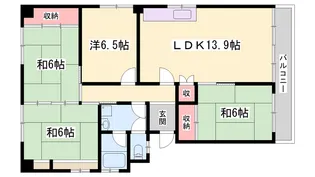 北河原マンション【301号室】の間取り