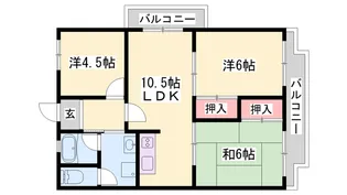 城西ハイツ【301号室】の間取り