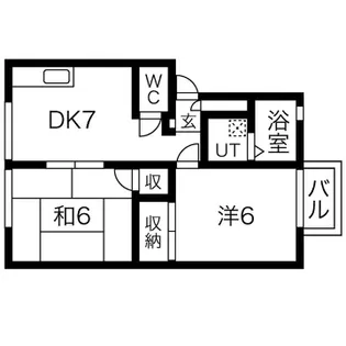 西山サンハイツ【1階】の間取り