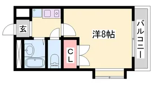 リバーサイド市川【2階】の間取り