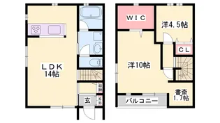兵庫県姫路市広峰1【テラスハウス】の間取り