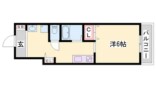 紺屋【1号室】の間取り