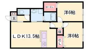 コンフォート大島Ⅲ【B102号室】の間取り
