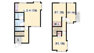 兵庫県加古川市野口町野口【一戸建】の間取り