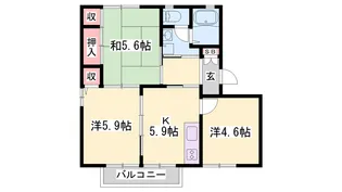 リバーヒルズさか【1階】の間取り