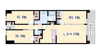 ウエリス姫路 【9階】の間取り