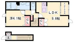 フランドールさくら【201号室】の間取り