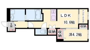 メゾンモンレーヴ【1階】の間取り