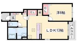 ボヌール メゾン【1階】の間取り