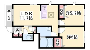 シャーメゾン青山北【101号室】の間取り