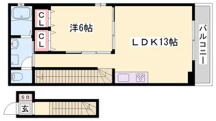 OA FLAT垣内南町【2階】の間取り