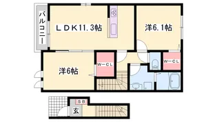 パッソ神田Ⅴ【201号室】の間取り
