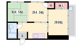 大和ビル【2Feast号室】の間取り