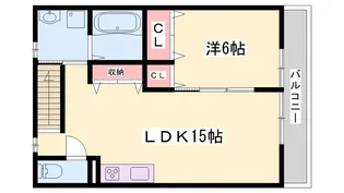 OA FLAT垣内南町【2階】の間取り