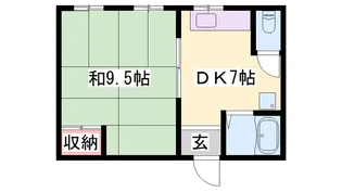 白雲荘【2-6号室】の間取り