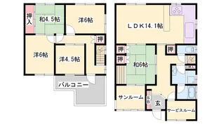 兵庫県加古川市平岡町一色【一戸建】の間取り
