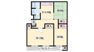ローレルハイツ姫路田井A棟【318号室】の間取り