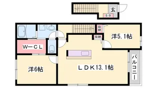 こ〜らす【2階】の間取り