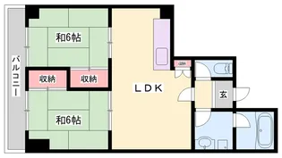 土山ヤングコーポ【1階】の間取り