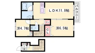 クリスタル【203号室】の間取り