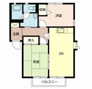 フローラ D棟【0202号室】の間取り