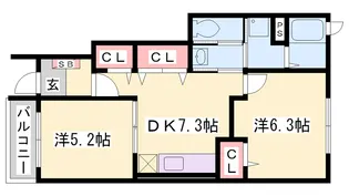 ウェールホルティーB棟【1階】の間取り