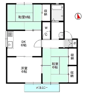 ウインディヒルズA棟【202号室】の間取り