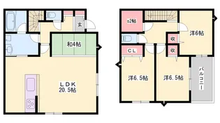 兵庫県加古川市加古川町南備後【一戸建】の間取り