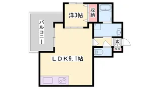 ティーテラス【4階】の間取り