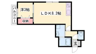 ティーテラス【4階】の間取り