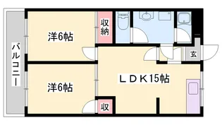 グランコート滝野【303号室】の間取り