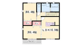 クレセール【2階】の間取り