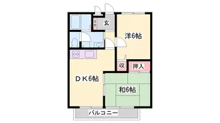 ハイツサンシティー保城【2階】の間取り