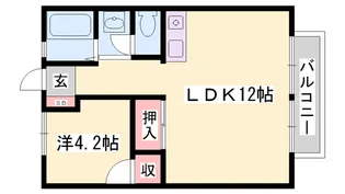 コーポ御立【202号室】の間取り