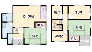 兵庫県加古郡播磨町北野添2【一戸建】の間取り