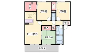 ハッピーロード佐土【2階】の間取り