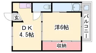 ビレッジハウス中富【2-102号室】の間取り