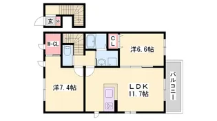 シャーメゾン播磨【2階】の間取り