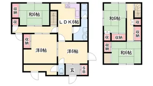 兵庫県相生市旭2【一戸建】の間取り