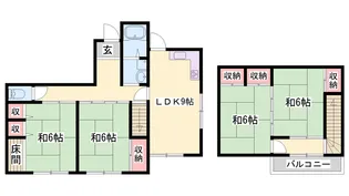 兵庫県姫路市夢前町菅生澗【一戸建】の間取り