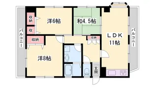 ホーユウパレス姫路広畑【205号室】の間取り