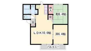 コスモスハイツ【B102号室】の間取り