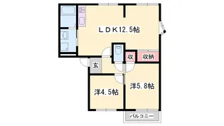 ネオハイツ・ロッキー【1階】の間取り