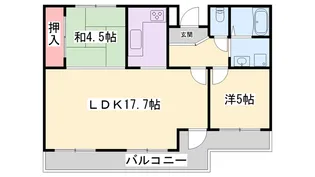 ラブリー姫路手柄山【407号室】の間取り