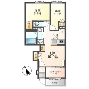 キルシュブリューテ【1階】の間取り