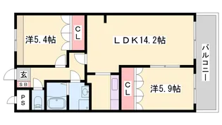 グローリアス【203号室】の間取り