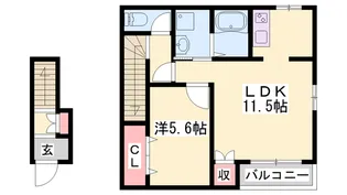 メゾン村川Ⅲ【202号室】の間取り