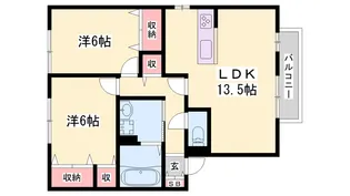 泰山木苑 C棟【203号室】の間取り