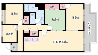 第五恵美酒マンション【305号室】の間取り